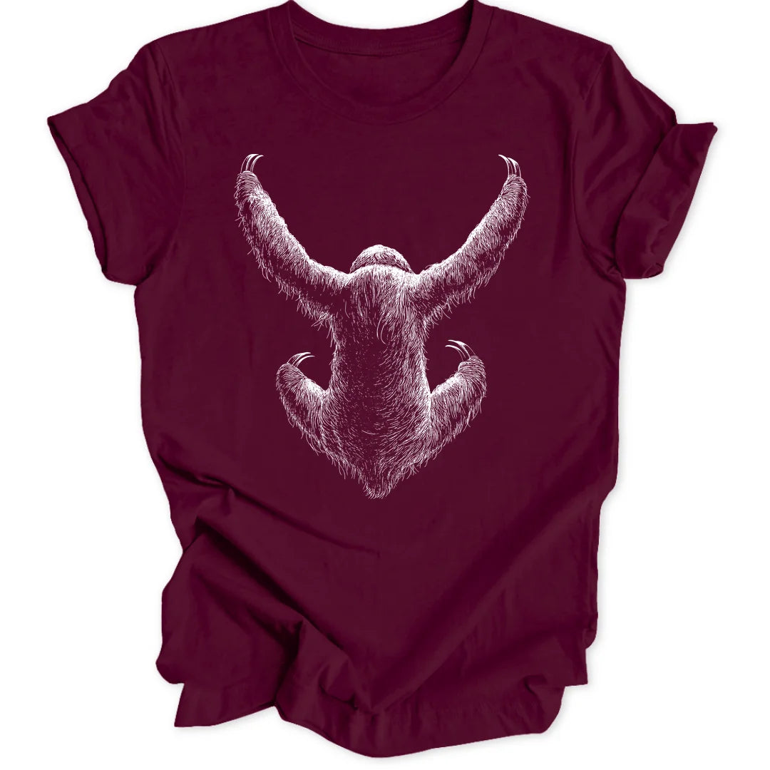 Hanging Sloth - Maroon