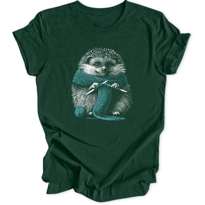 Knitting Hedgehog - Forest Green