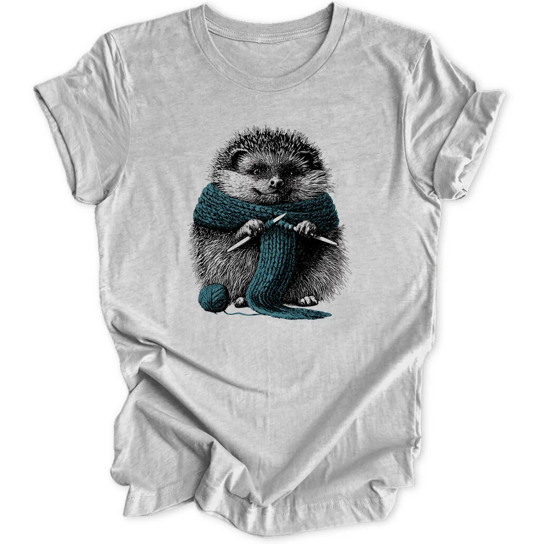Knitting Hedgehog - Sport Grey