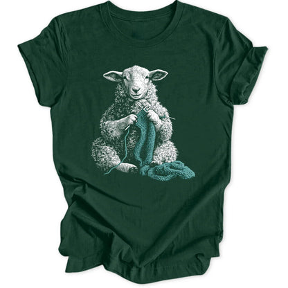 Knitting Sheep - Forest Green