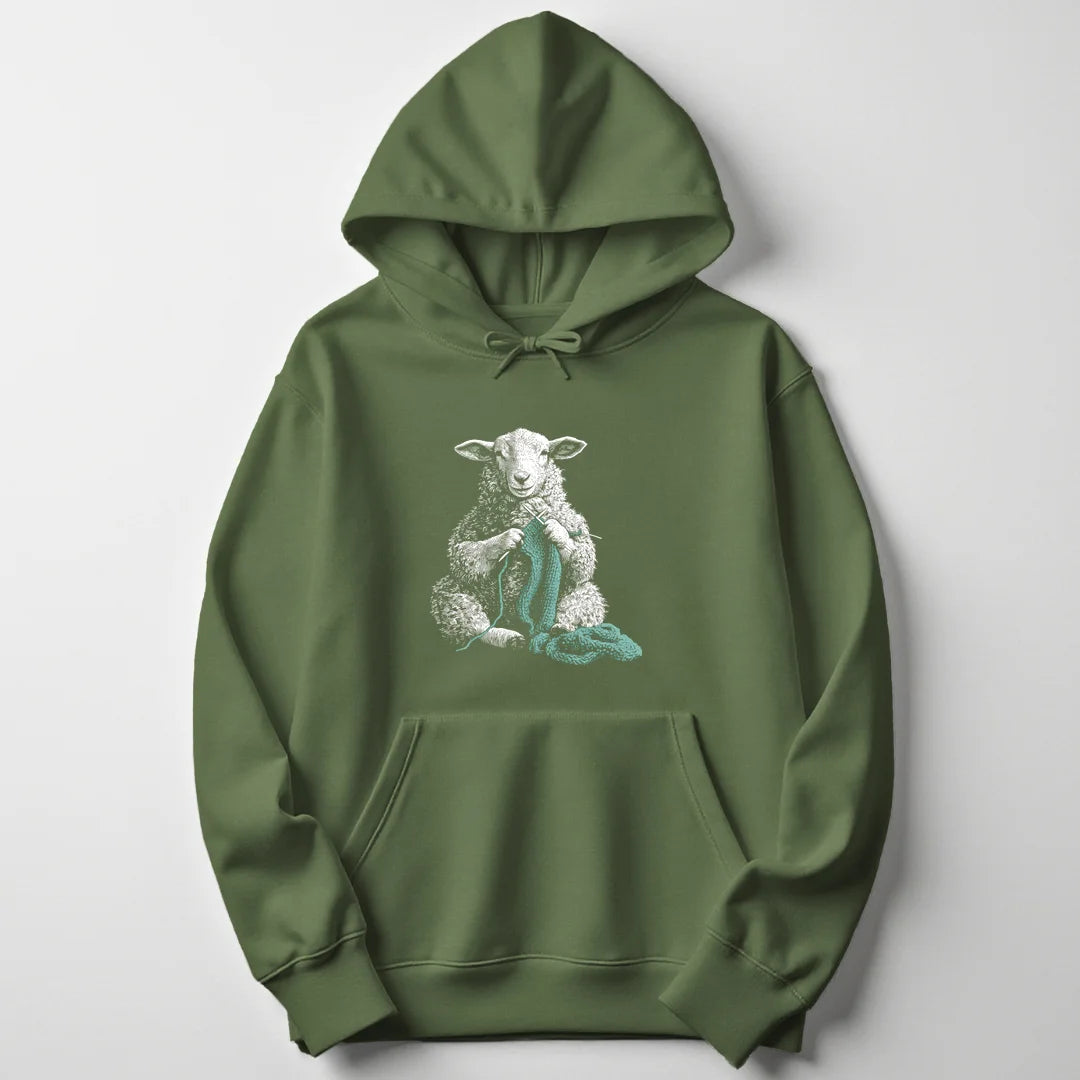 Knitting Sheep - Military Green