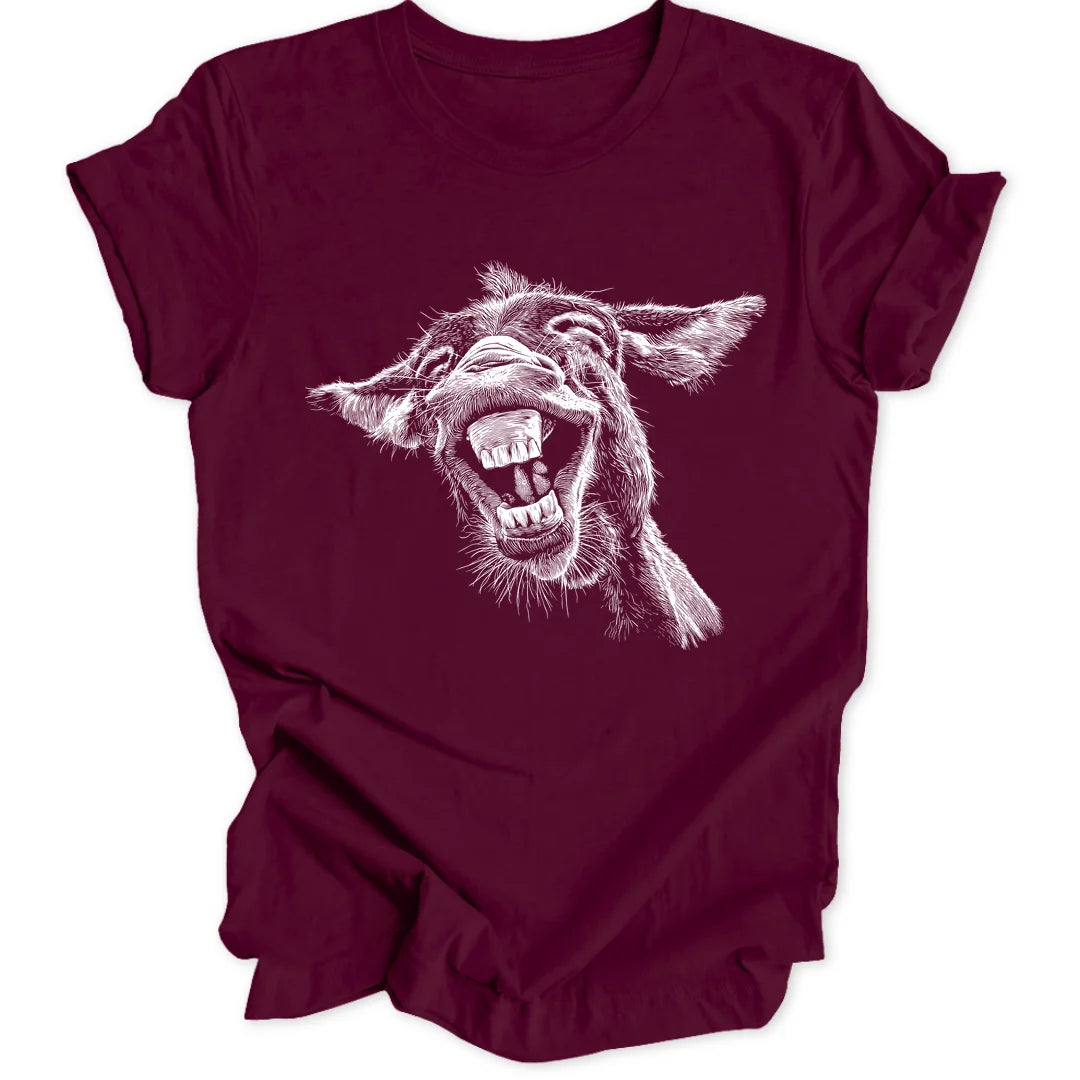 Laughing Donkey - Maroon