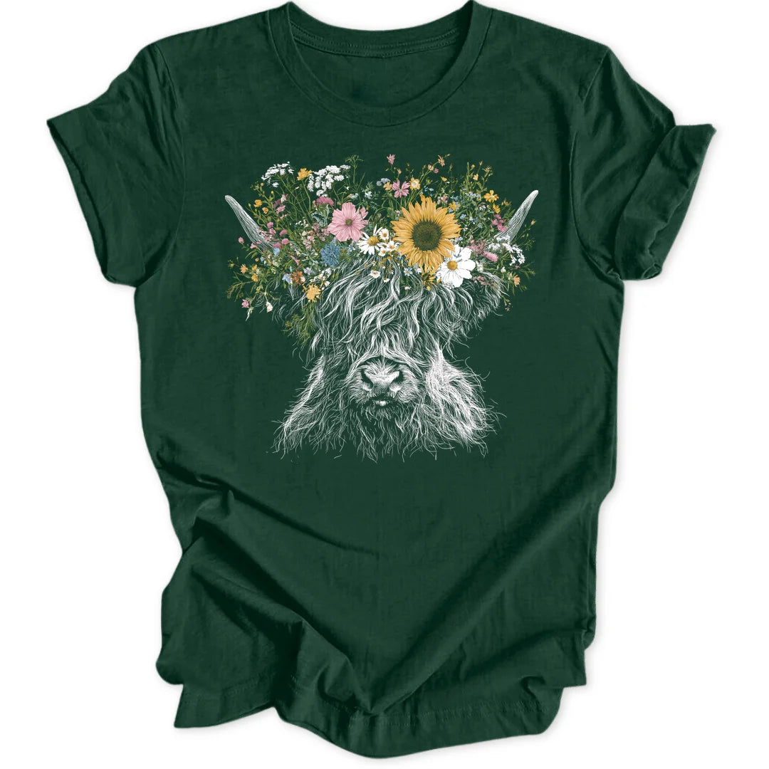 Blooming Cow - Forest Green