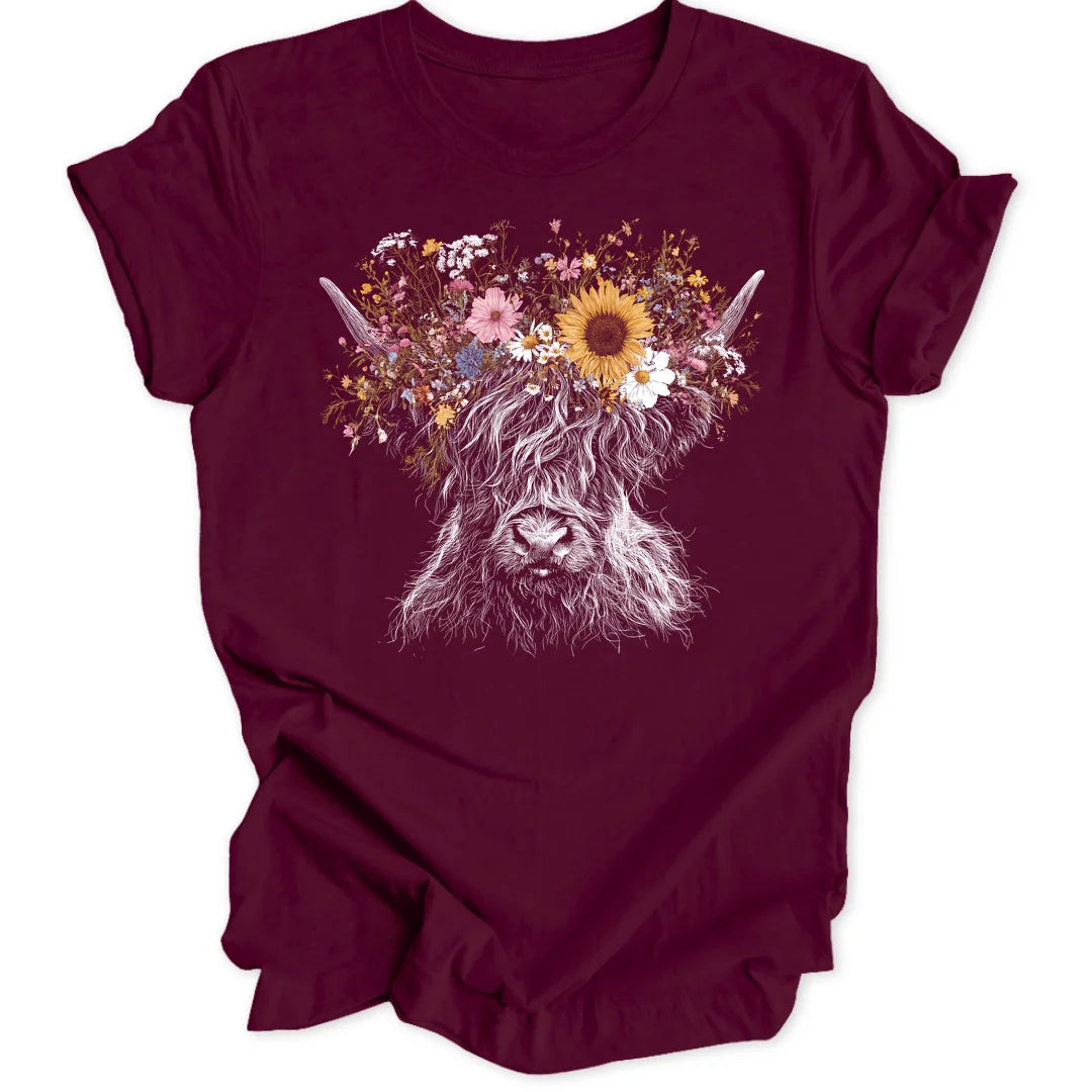 Blooming Cow - Maroon