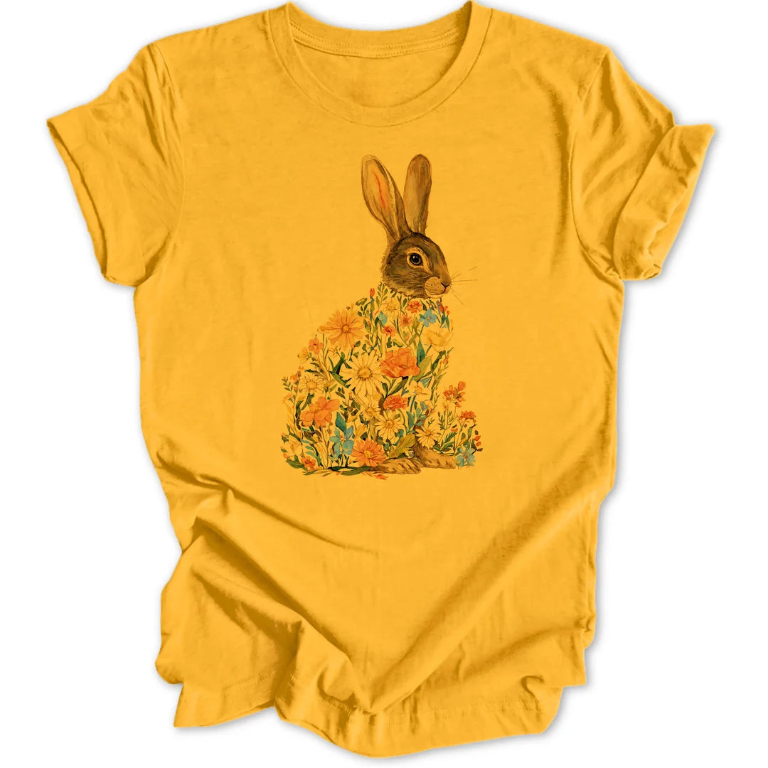 Flower Rabbit - Gold