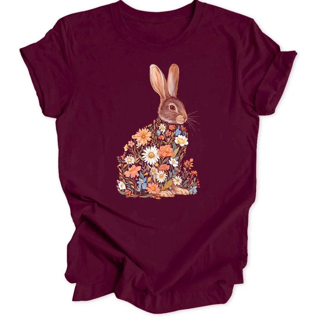 Flower Rabbit - Maroon