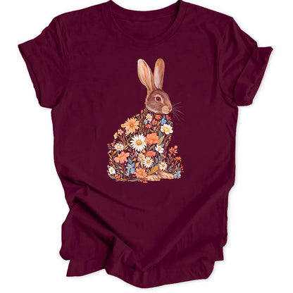 Flower Rabbit - Maroon