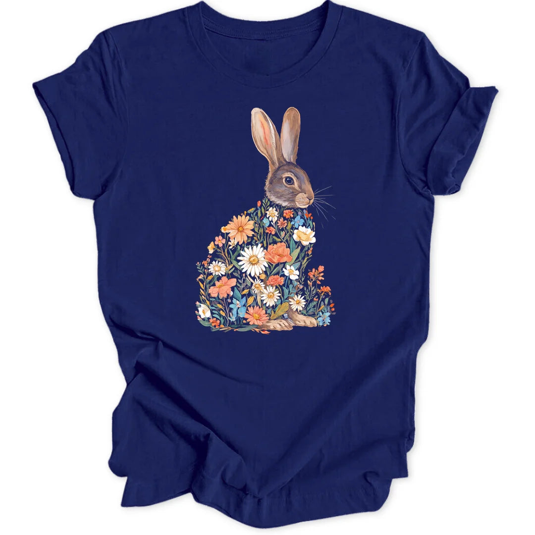 Flower Rabbit - Navy