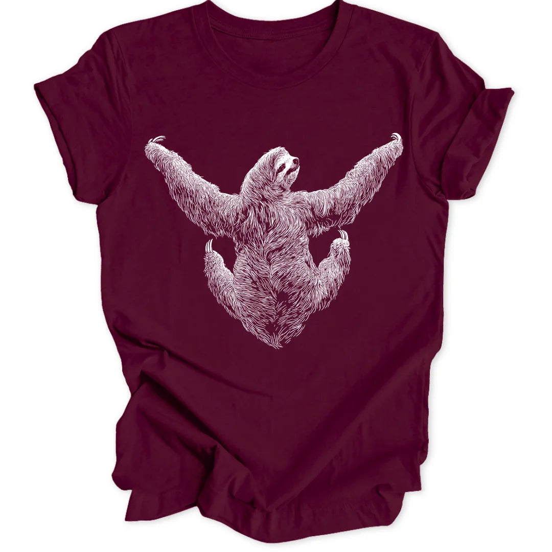 Sloth Hug - Maroon