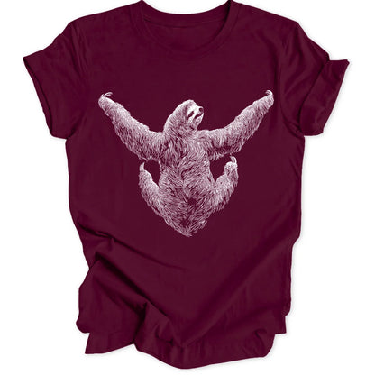 Sloth Hug - Maroon