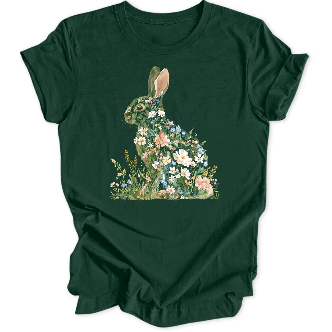 Wildflower Rabbit - Forest Green
