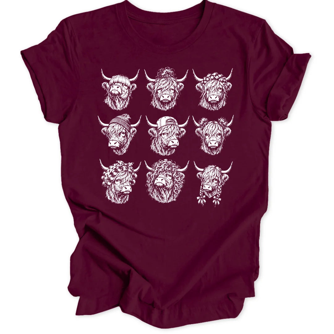 Highland Hairdos - Maroon