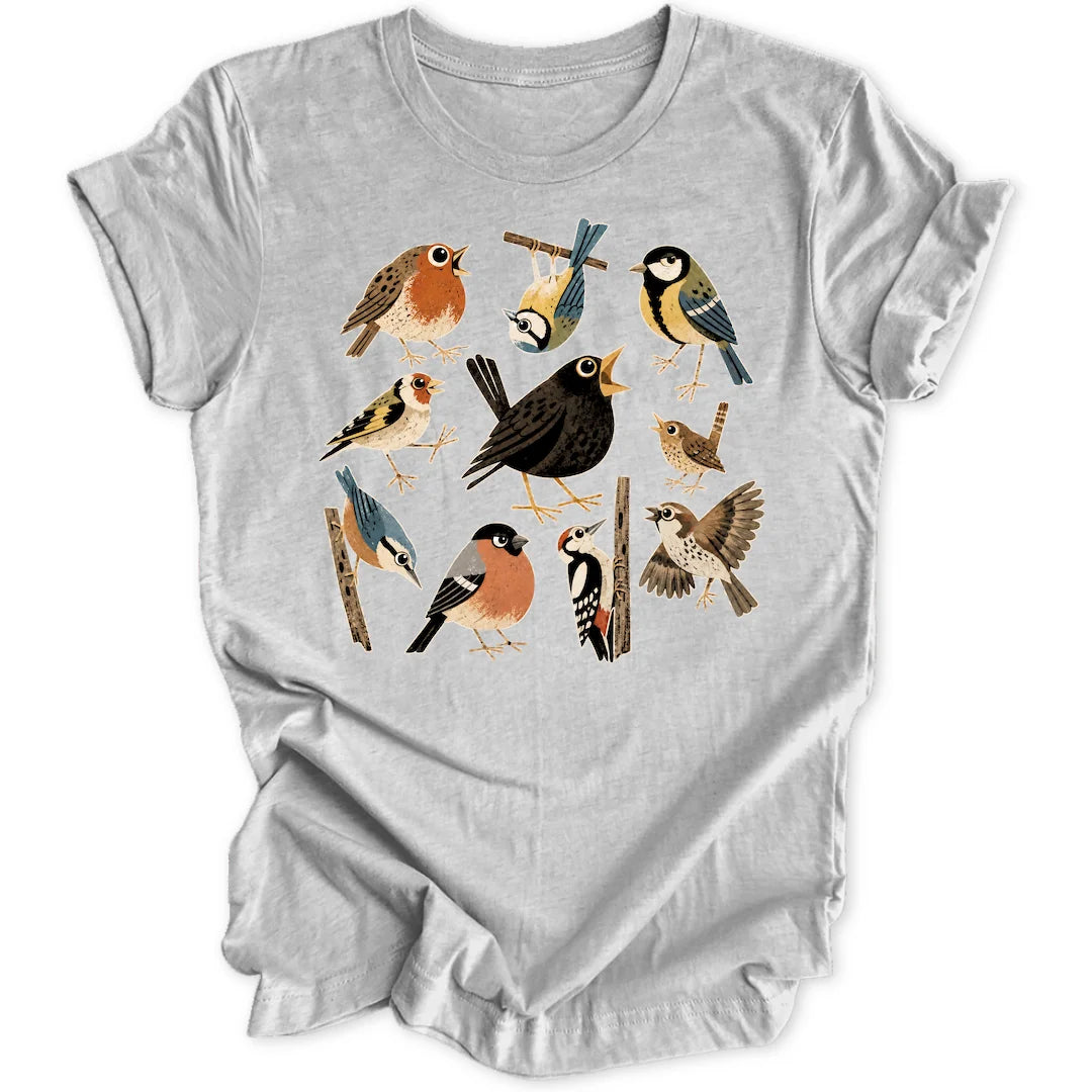 Retro Birds - Sport Grey