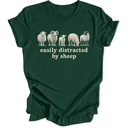 Distracted By Sheep - Forest Green