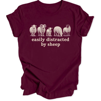 Distracted By Sheep - Maroon