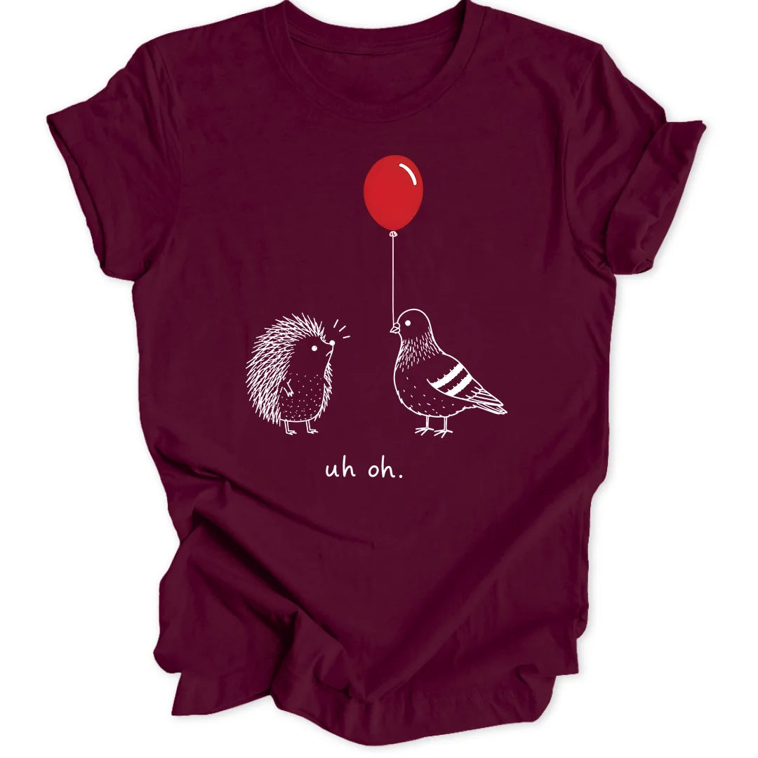 Uh Oh Balloon - Maroon