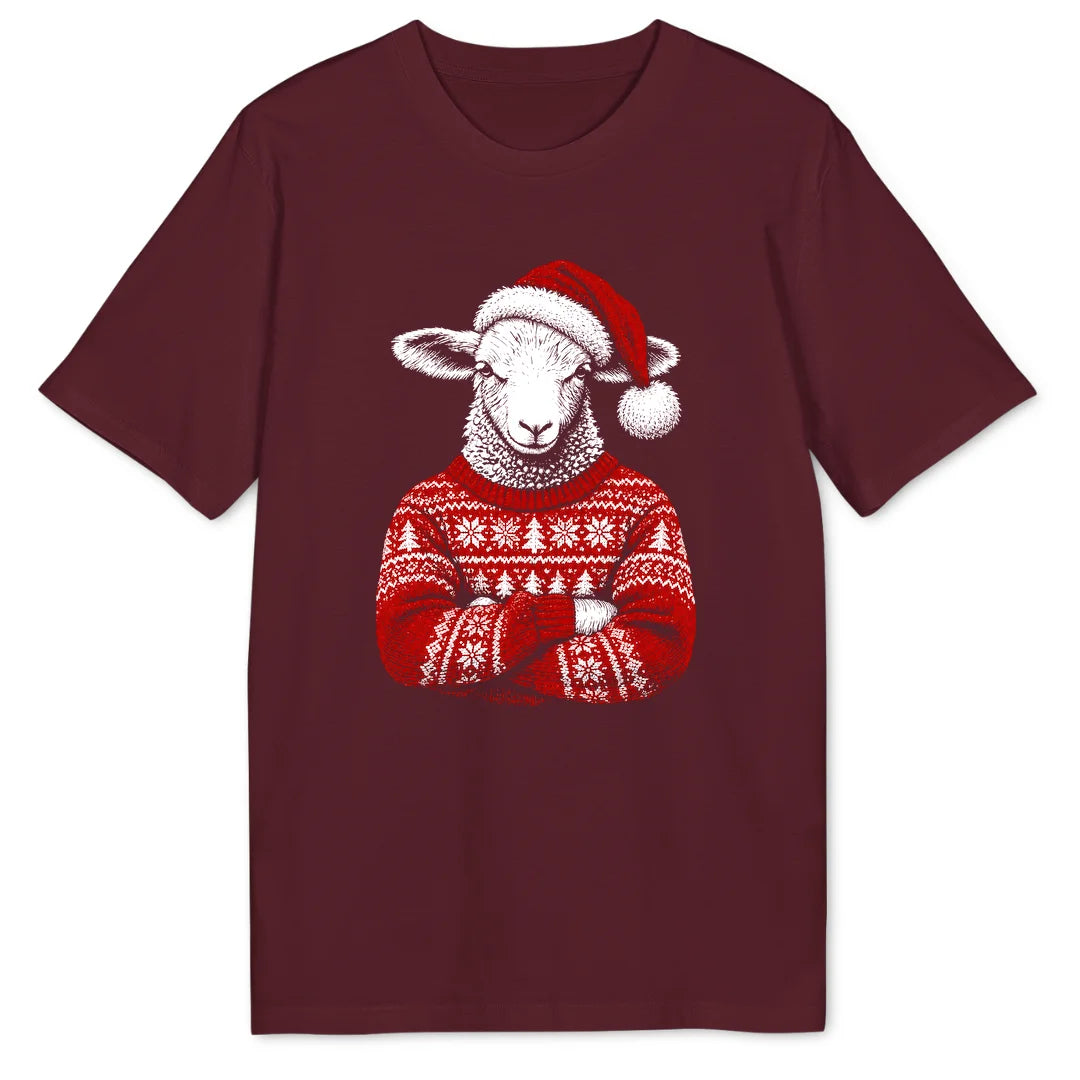 Christmas Sheep - Burgundy