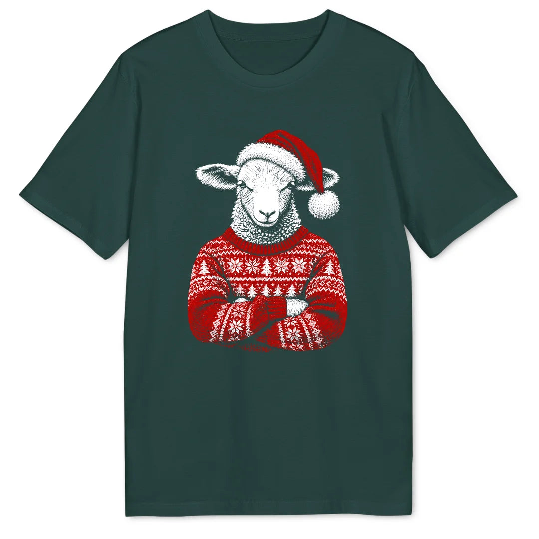Christmas Sheep - Glazed Green