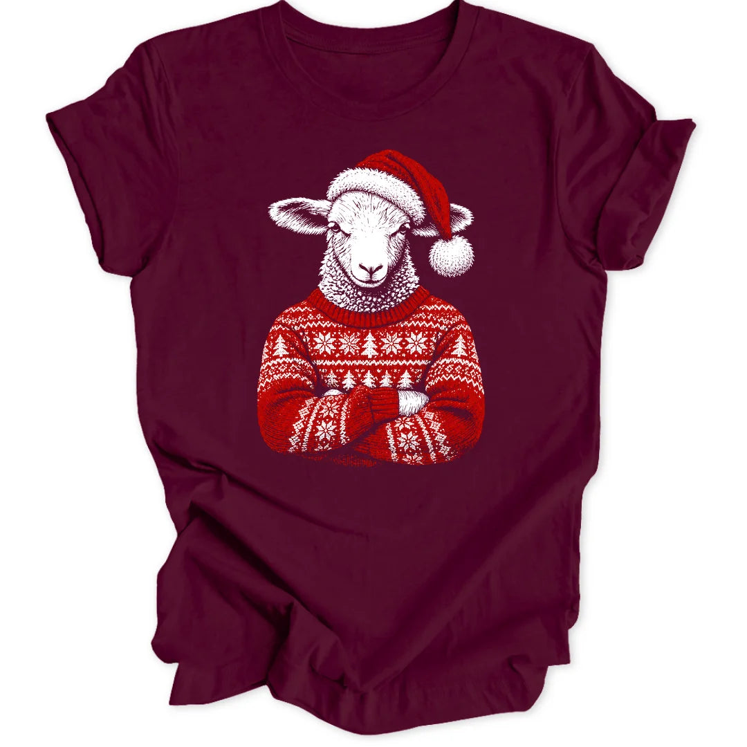 Christmas Sheep - Maroon