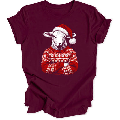 Christmas Sheep - Maroon