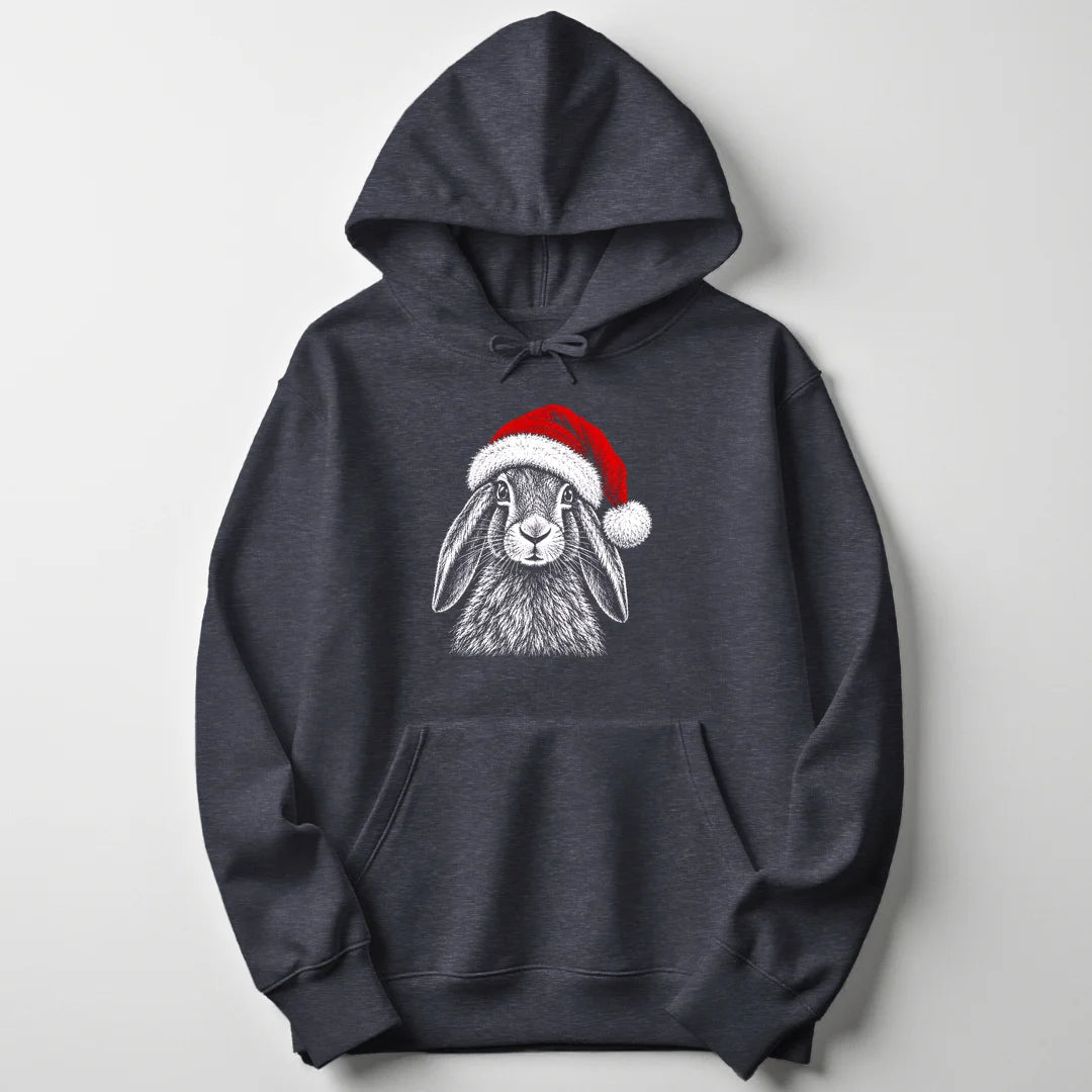 Santa Hare - Dark Heather