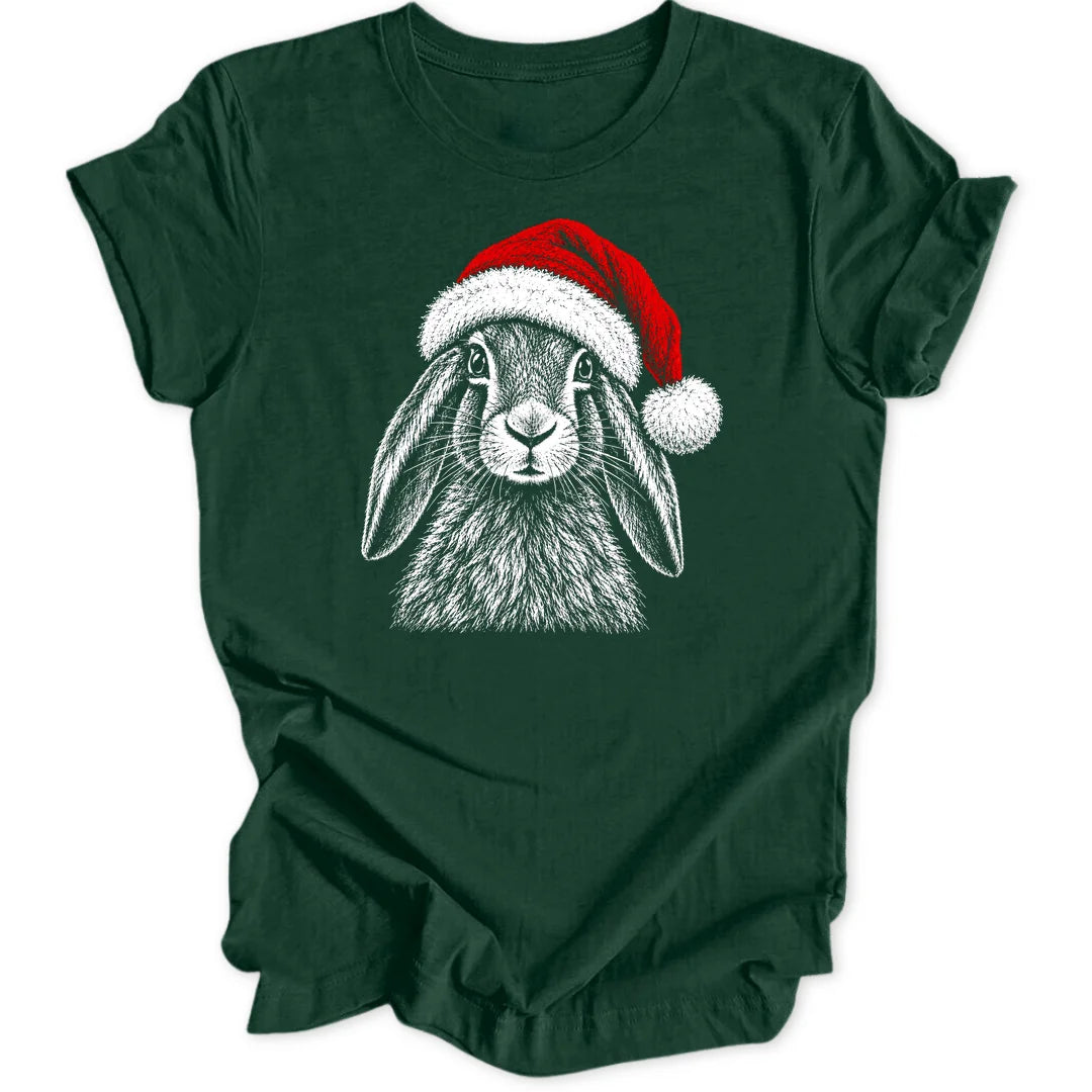 Santa Hare - Forest Green
