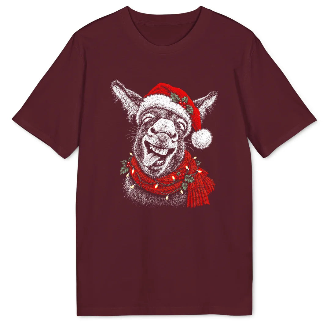 Christmas Donkey - Burgundy