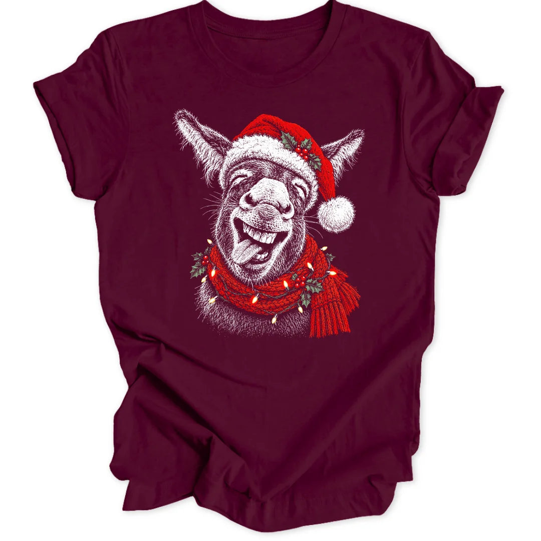 Christmas Donkey - Maroon