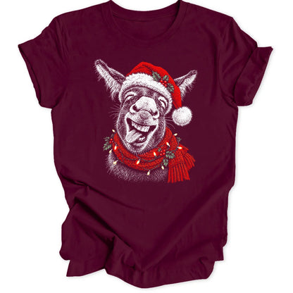 Christmas Donkey - Maroon