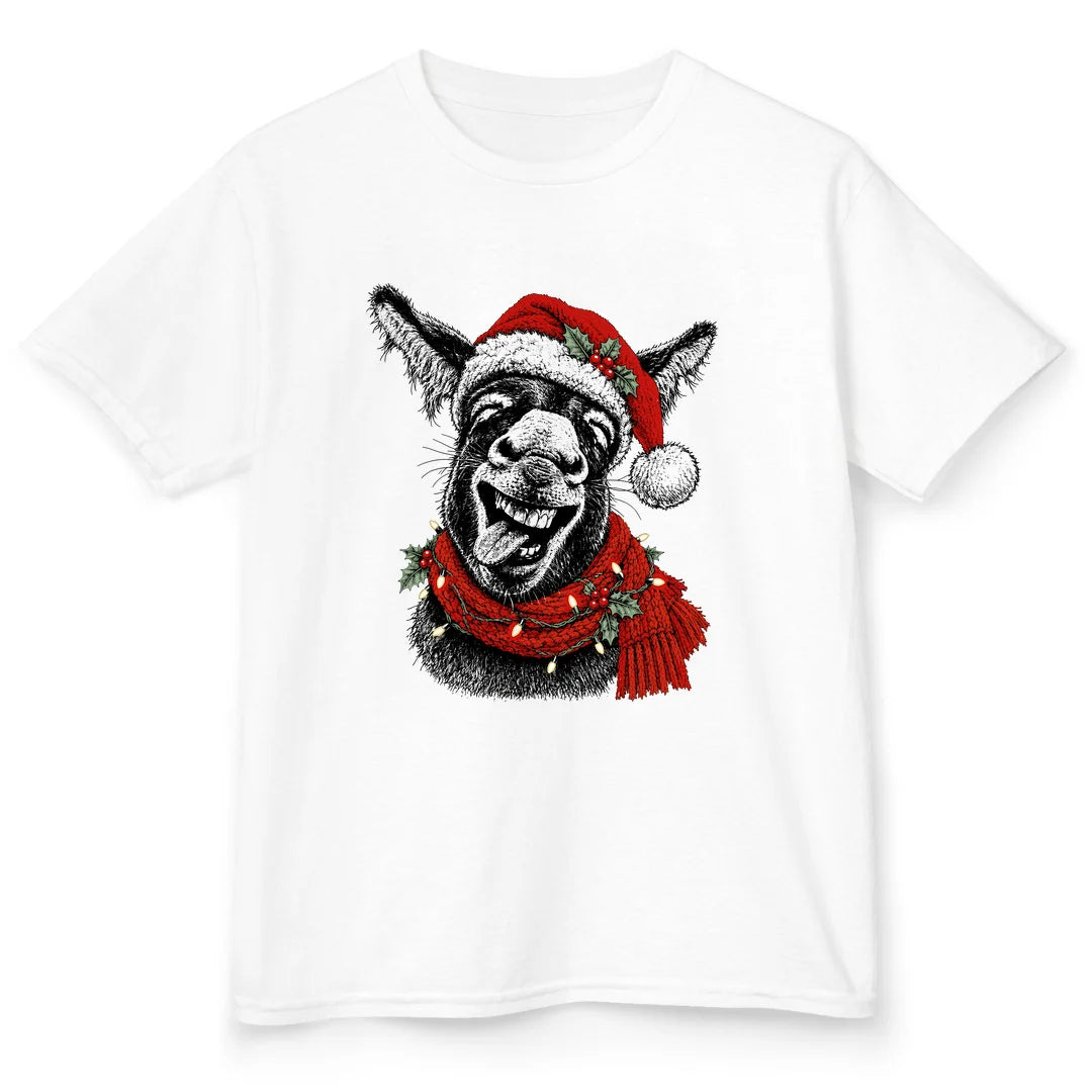 Christmas Donkey - White