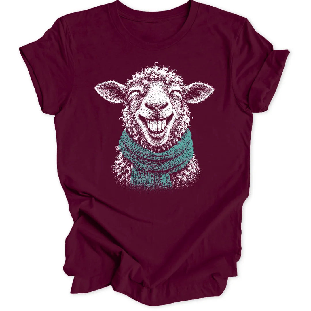 Grinning Sheep - Maroon