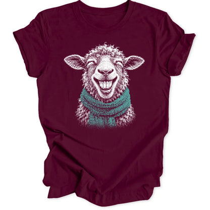 Grinning Sheep - Maroon