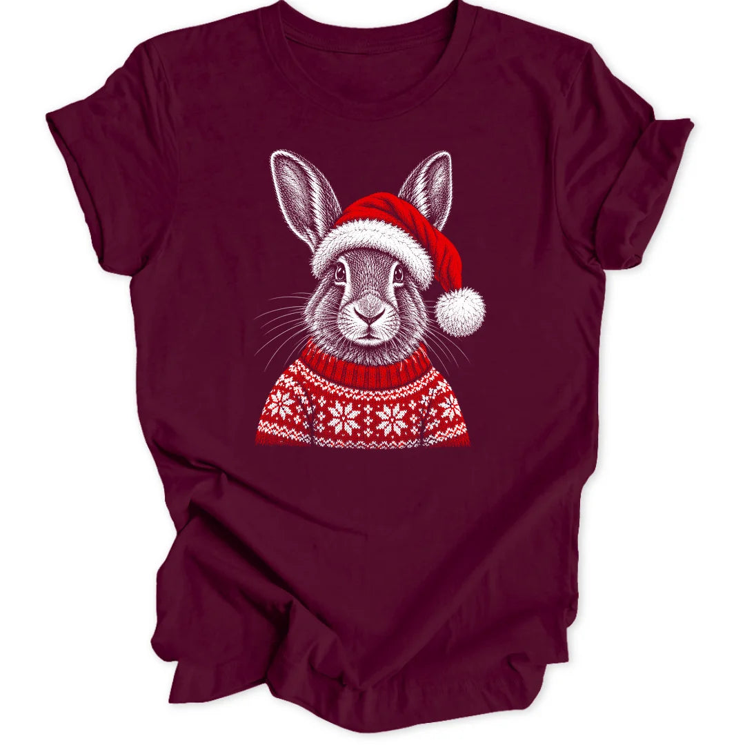 Christmas Bunny - Maroon