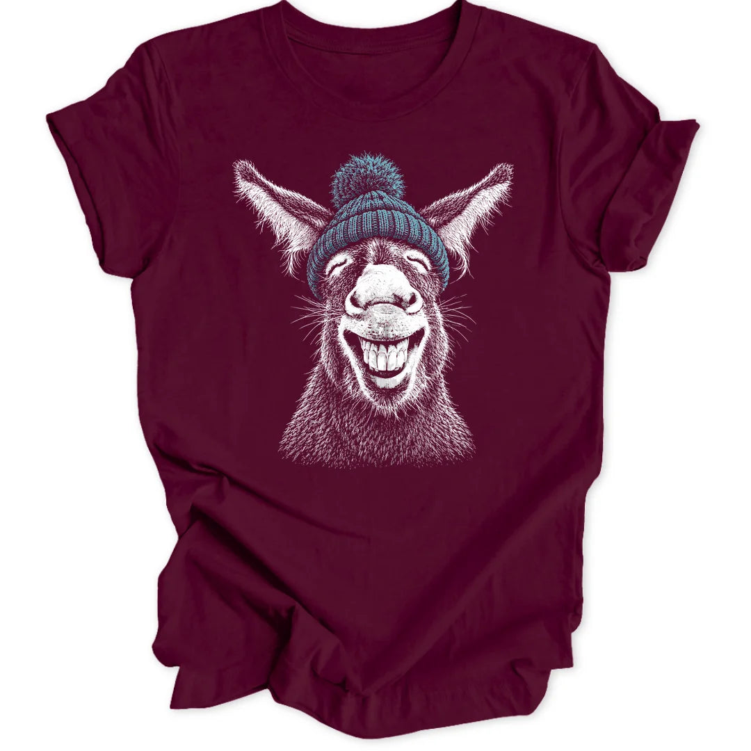 Grinning Donkey - Maroon