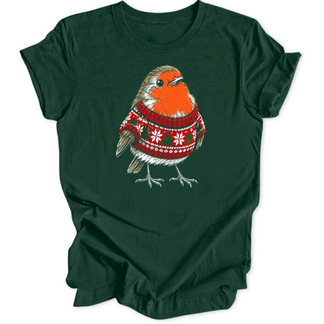 Festive Robin - Forest Green