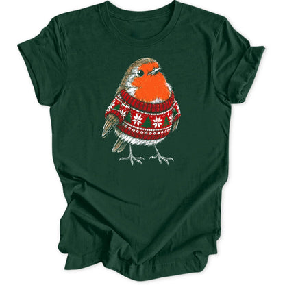 Festive Robin - Forest Green