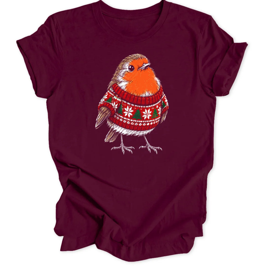 Festive Robin - Maroon