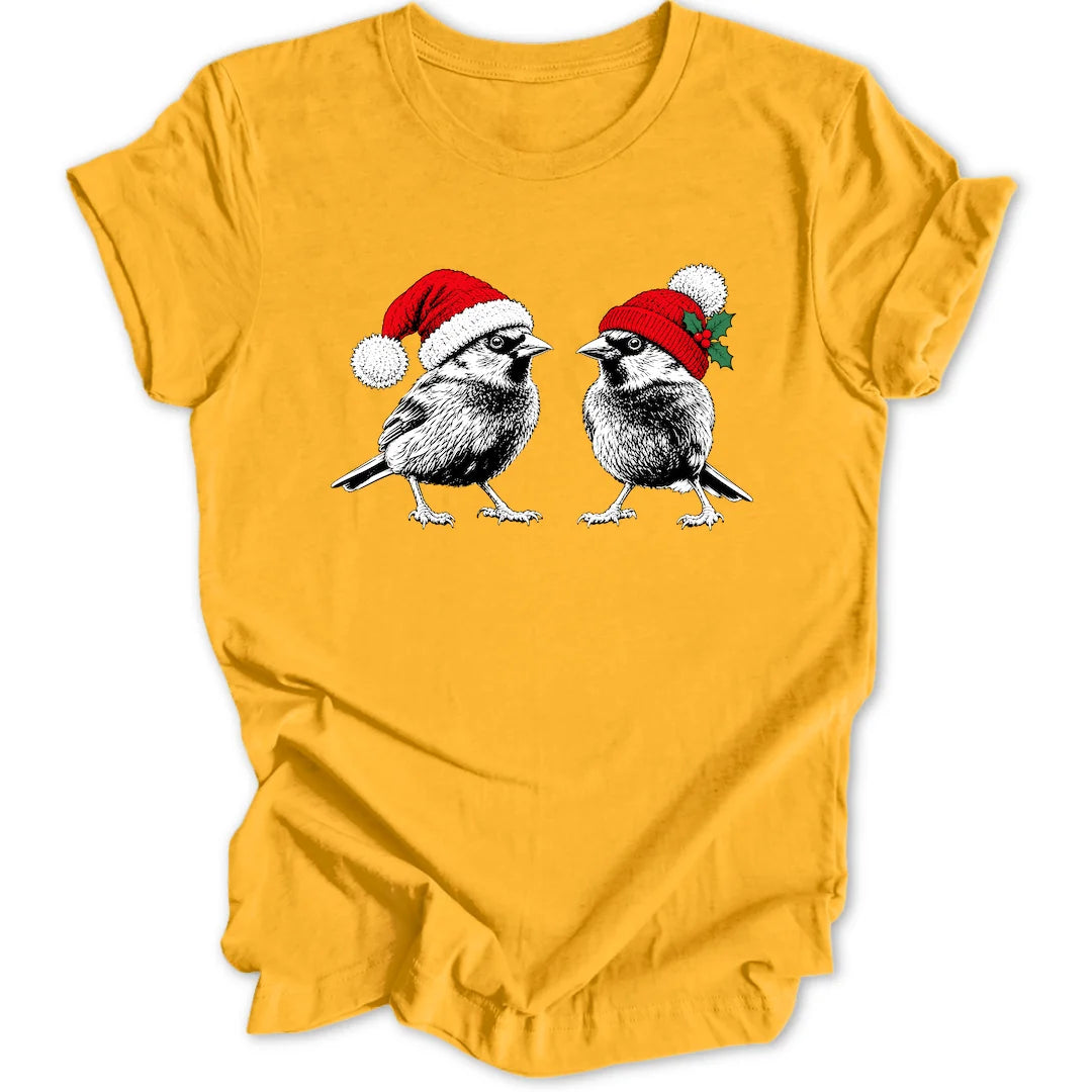 Festive Sparrows - Gold