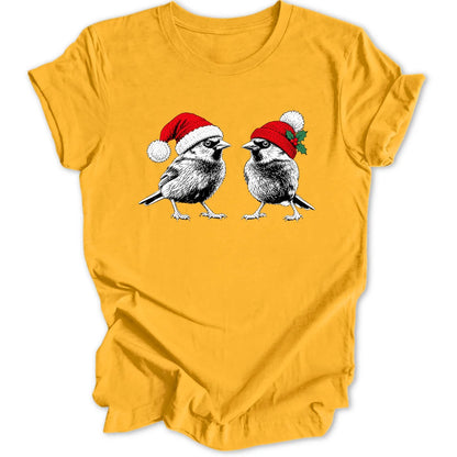Festive Sparrows - Gold