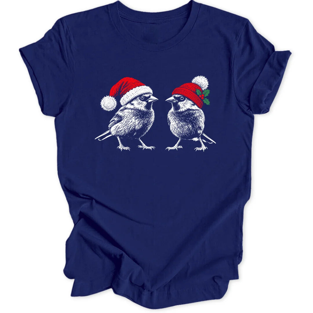 Festive Sparrows - Navy