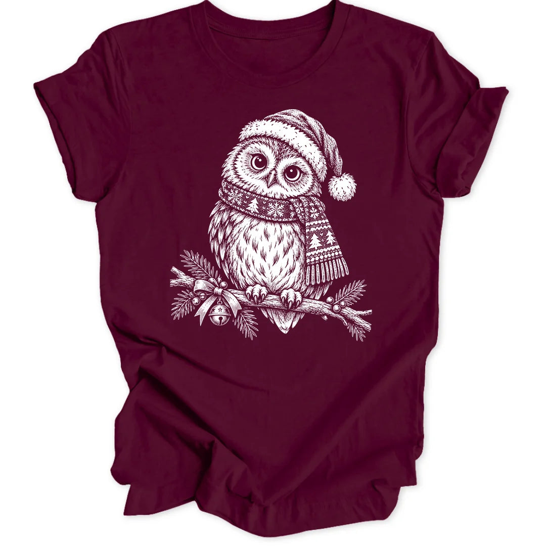 Christmas Owl - Maroon
