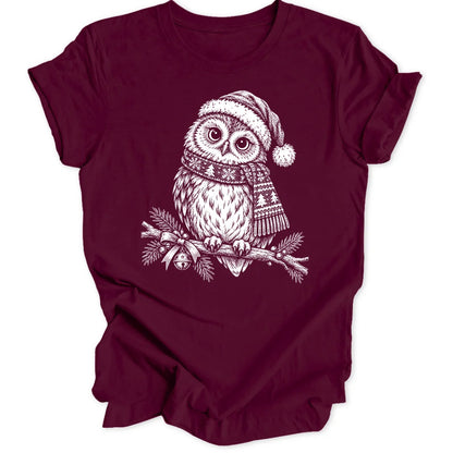 Christmas Owl - Maroon