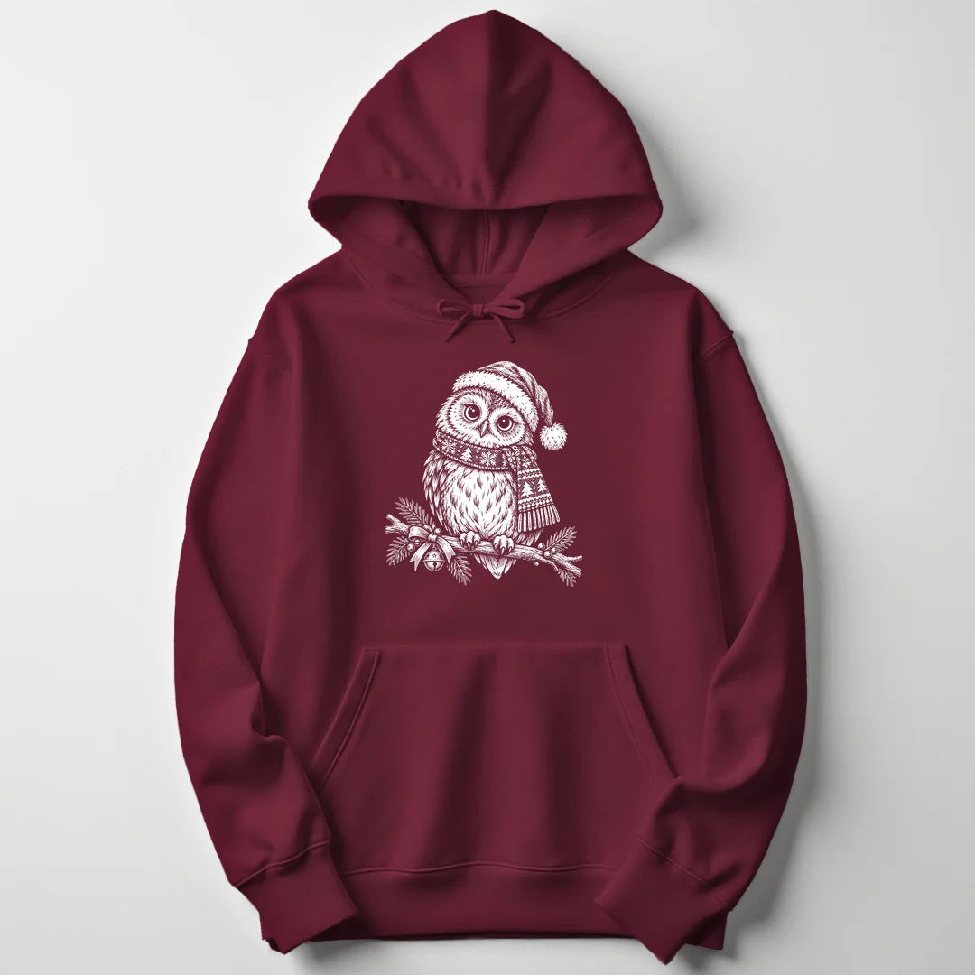 Christmas Owl - Maroon