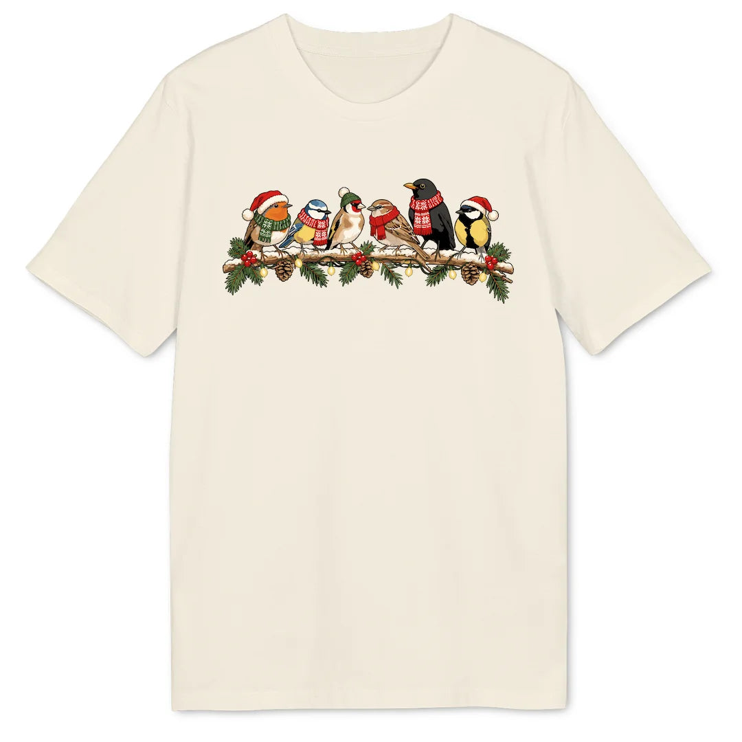 Festive Bird Branch - Naturel Ruw