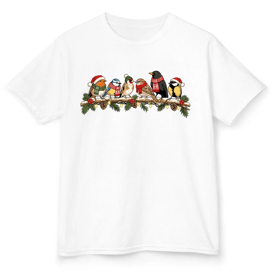 Festive Bird Branch - White