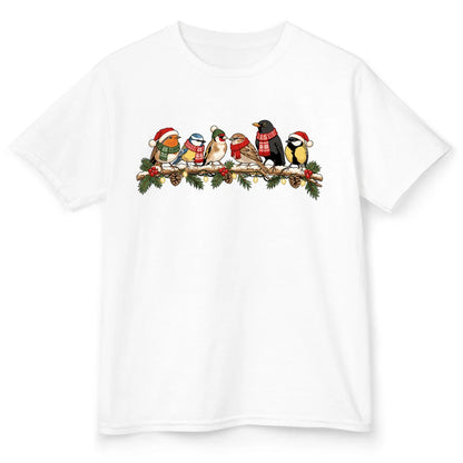 Festive Bird Branch - White
