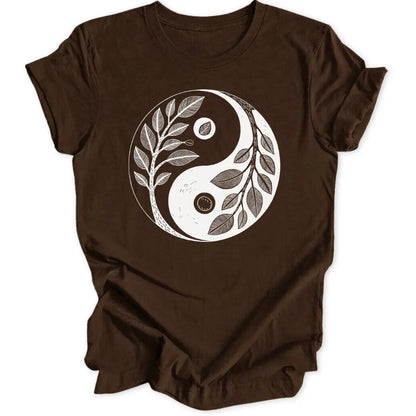 Ying Yang Blätter Unisex T-Shirt