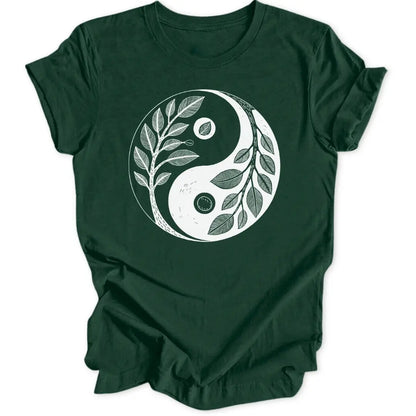 Ying Yang Blätter Unisex T-Shirt