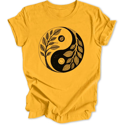 Ying Yang Blätter Unisex T-Shirt