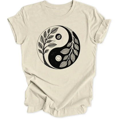 Ying Yang Blätter Unisex T-Shirt